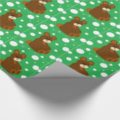Teddy Bears mit einer Blase Hintergrund Geschenkpapier (Ecke)