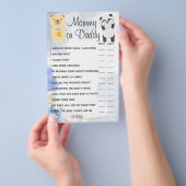 Teddy Bears Mommy oder Daddy Shower Spielkarte Flyer (Handgriff)