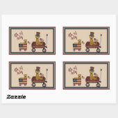 Teddy Bears on Parade Rechteckiger Aufkleber (Blatt)