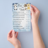 Teddy Bears Over oder Under Baby Duschspielkarte Flyer (Handgriff)