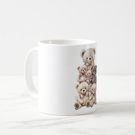 Teddy Bears Pastel Kaffeetasse (Vorderseite Links)
