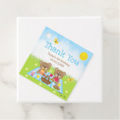 Teddy Bears Picnic Birthday Blue Gingham Vielen Da Geschenkanhänger (Beispiel)