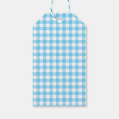 Teddy Bears Picnic Birthday Blue Gingham Vielen Da Geschenkanhänger (Rückseite)