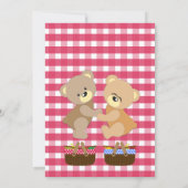 Teddy Bears' Picnic Birthday Party Einladung (Rückseite)