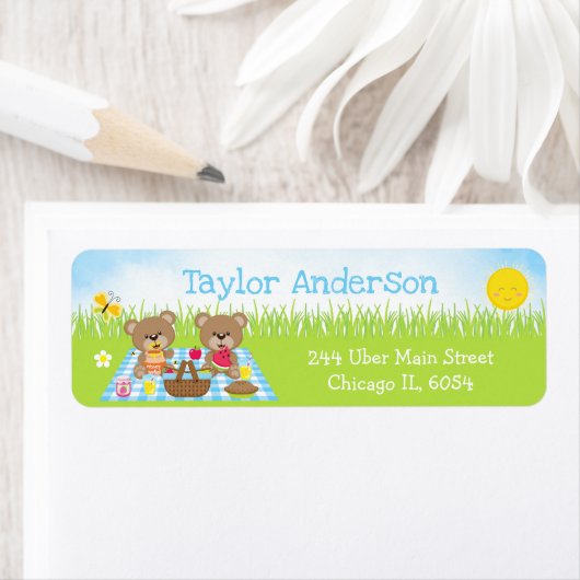 Teddy Bears Picnic Boy Blue Gingham (Insitu)