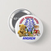 TEDDY BEARS PICNIC BUTTON (Vorne & Hinten)