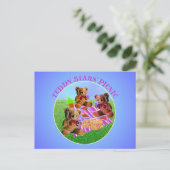 Teddy Bears Picnic Postkarte (Stehend Vorderseite)