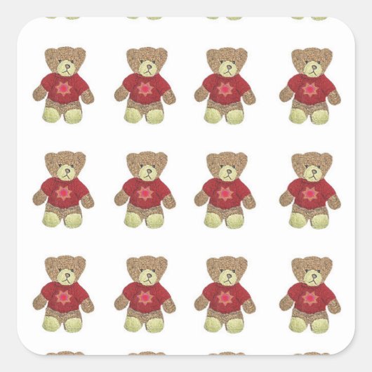 Teddy Bears Plush Toys Gift Stickers (Vorderseite)