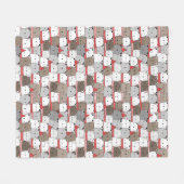 Teddy Bears Polar Bears Tragen Scarves Fleecedecke (Vorderseite (Horizontal))