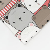 Teddy Bears Polar Bears Tragen Scarves Fleecedecke (Ecke)