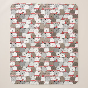 Teddy Bears Polar Bears Tragen Scarves Sherpadecke