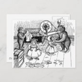 Teddy Bears probieren Kleidung aus Postkarte (Vorne/Hinten)