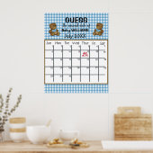 Teddy Bears rät Terminkalender Poster (Küche)