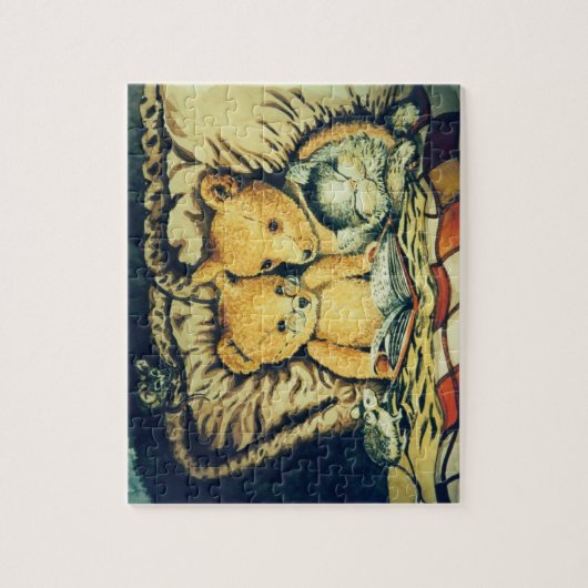 Teddy Bears Reading Puzzle (Vertikal)