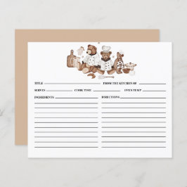 Teddy Bears Rezept Card