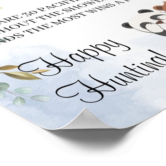 Teddy Bears Schnuller Hunt Baby Showspielzeichen Poster (Ecke)