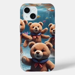 Teddy Bears Schwimmen in einem Fisch-Pool Case-Mate iPhone Hülle
