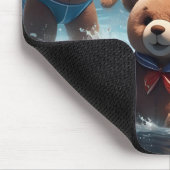 Teddy Bears Schwimmen in einem Fisch-Pool Mousepad (Ecke)