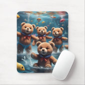 Teddy Bears Schwimmen in einem Fisch-Pool Mousepad (Mit Mouse)