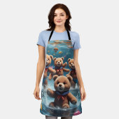 Teddy Bears Schwimmen in einem Fisch-Pool Schürze (Getragen)