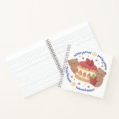 Teddy Bears & Strawberry Cake Illustration Notizblock (Innenseite)