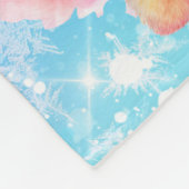 Teddy Bears tanzen in Regenbogenkleider für Mädche Fleecedecke (Ecke)