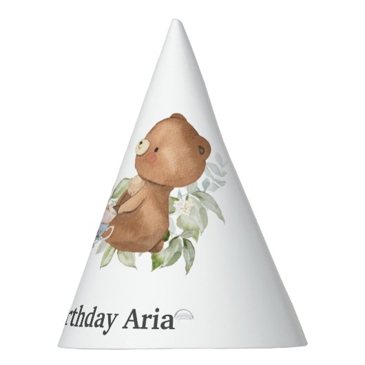 Teddy Bears Tee Party Birthday Cone  Partyhütchen (Rechts)