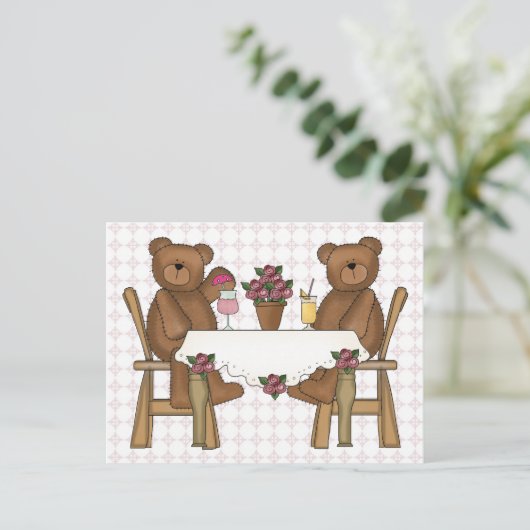 Teddy Bear's Time for Lemonade Postkarte (Stehend Vorderseite)
