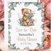 Teddy Bears Twins Wasserfarbe Datum Postkarte