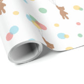 Teddy Bears und Balloons Geschenkpapier (Rolleneckpunkt)