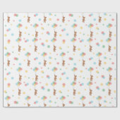 Teddy Bears und Balloons Geschenkpapier (Flach)