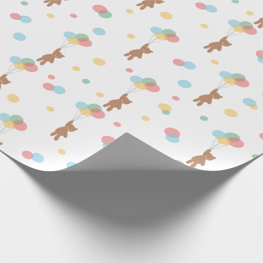 Teddy Bears und Balloons Geschenkpapier (Ecke)