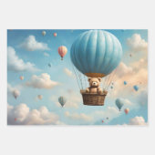 Teddy Bears und Hot Air Balloons Geschenkpapier Set (Vorderseite 3)