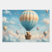Teddy Bears und Hot Air Balloons Geschenkpapier Set (Vorderseite)