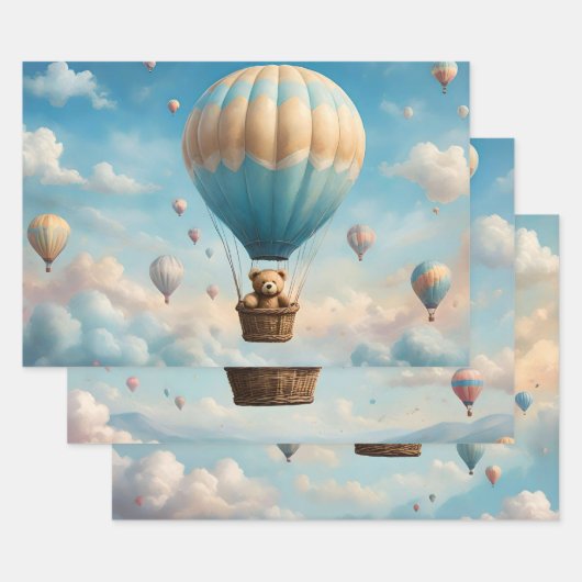 Teddy Bears und Hot Air Balloons Geschenkpapier Set (Set)