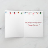 Teddy Bears vor einem Weihnachtsfeuer Karte (Innenseite)