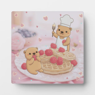 Teddy Bears & Waffles Fotoplatte