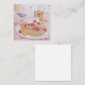 Teddy Bears & Waffles Mitteilungskarte (Vorne/Hinten)