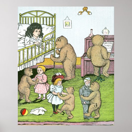 Teddy Bears Waltz mit Puppen Poster (Vorne)