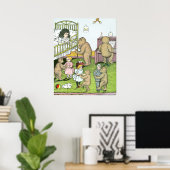 Teddy Bears Waltz mit Puppen Poster (Heimbüro)