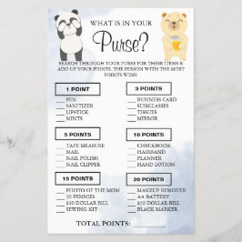 Teddy Bears Was ist in Ihrer Handtasche Shower Gam Flyer