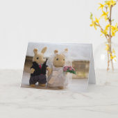 Teddy Bears Wedding Card Karte (Gelbe Blume)