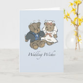 Teddy Bears Wedding Herzlichen Glückwunsch Braut u Karte (Gelbe Blume)