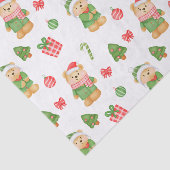 Teddy Bears, Weihnachtsbäume und Ornamente Seidenpapier (Ausschnitt)