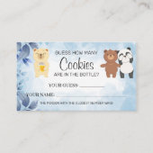 Teddy Bears Wie viele Cookies Baby Shower Card Spi Platzkarte (Vorderseite)
