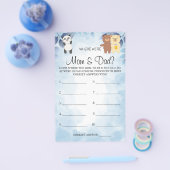 Teddy Bears Wo waren sie Baby-Duschspielkarte Flyer (Einzeln)