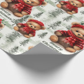 Teddy Bears Wrapping Paper Geschenkpapier (Ecke)