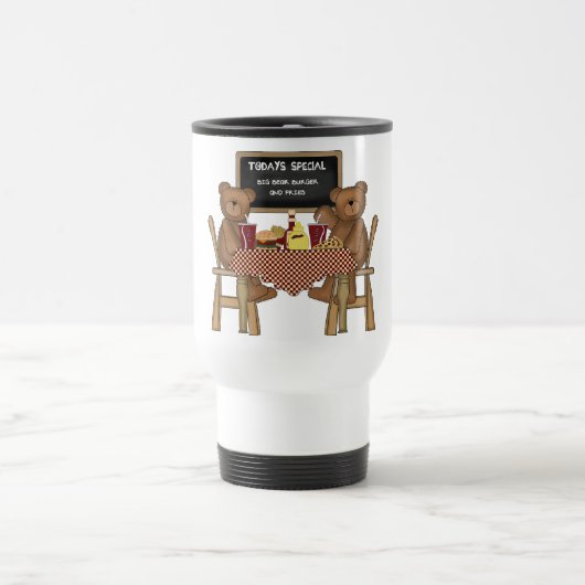 Teddy Bears zum Mittagessen Reisebecher (Mittel)