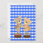 Teddy Bears's Picnic Boy's Birthday Party Einladung (Rückseite)