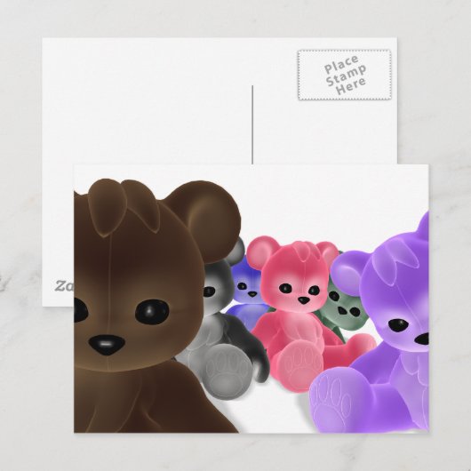 Teddy Bearz Group Postcard Postkarte (Vorne/Hinten)